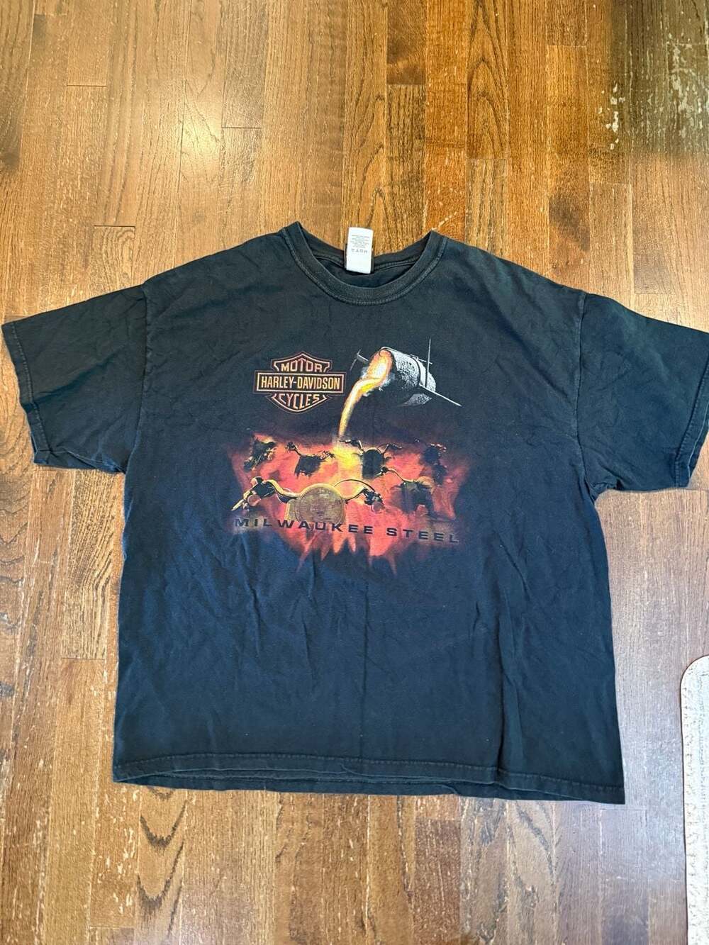 Vintage Harley Davidson Milwaukee Steel T-Shirt Size 2XL Black